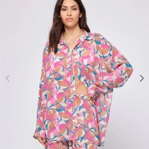 L*space Printed Catalina Top and bottom both size medium